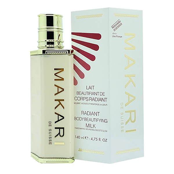 MAKARI DE SUISSE® RADIANT BODY BEAUTIFYING MILK.